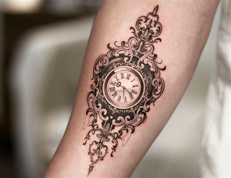 clock tattoos|clock tattoos for women.